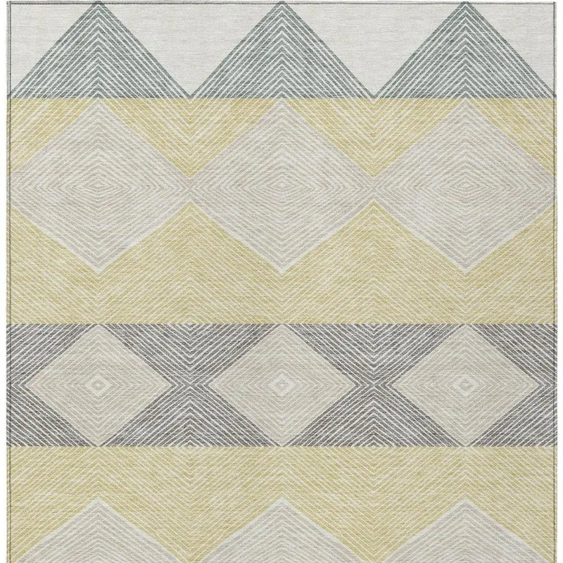 9' X 12' Ivory And Gray Geometric Washable Indoor Outdoor Area Rug Homeroots Outdoor