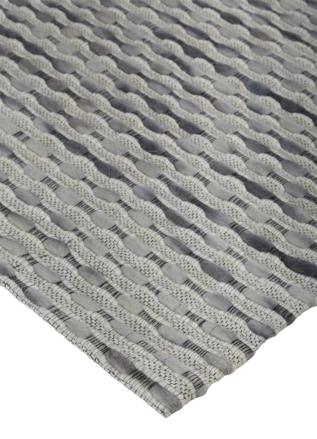 9' X 12' Ivory And Gray Wool Hand Woven Area Rug Homeroots Home Decor