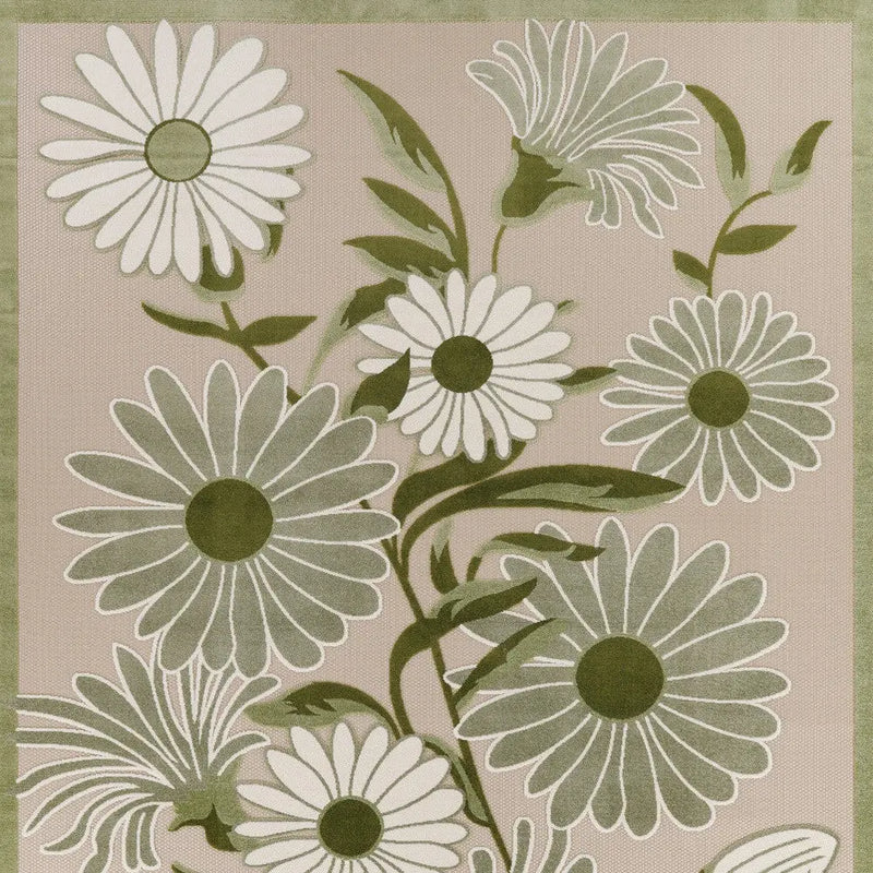 9' X 12' Ivory And Green Floral Indoor Outdoor Area Rug Homeroots Outdoor