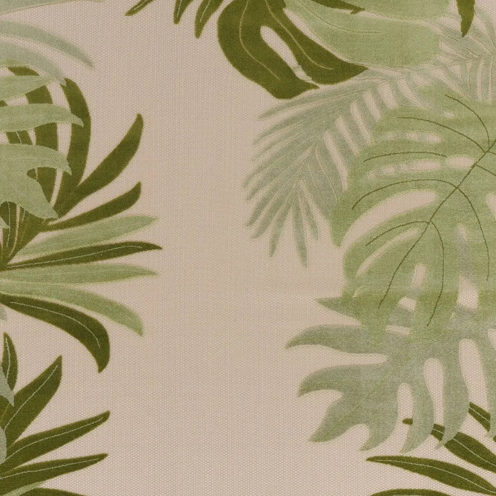 9' X 12' Ivory And Green Palm Leaf Indoor Outdoor Area Rug Homeroots Outdoor