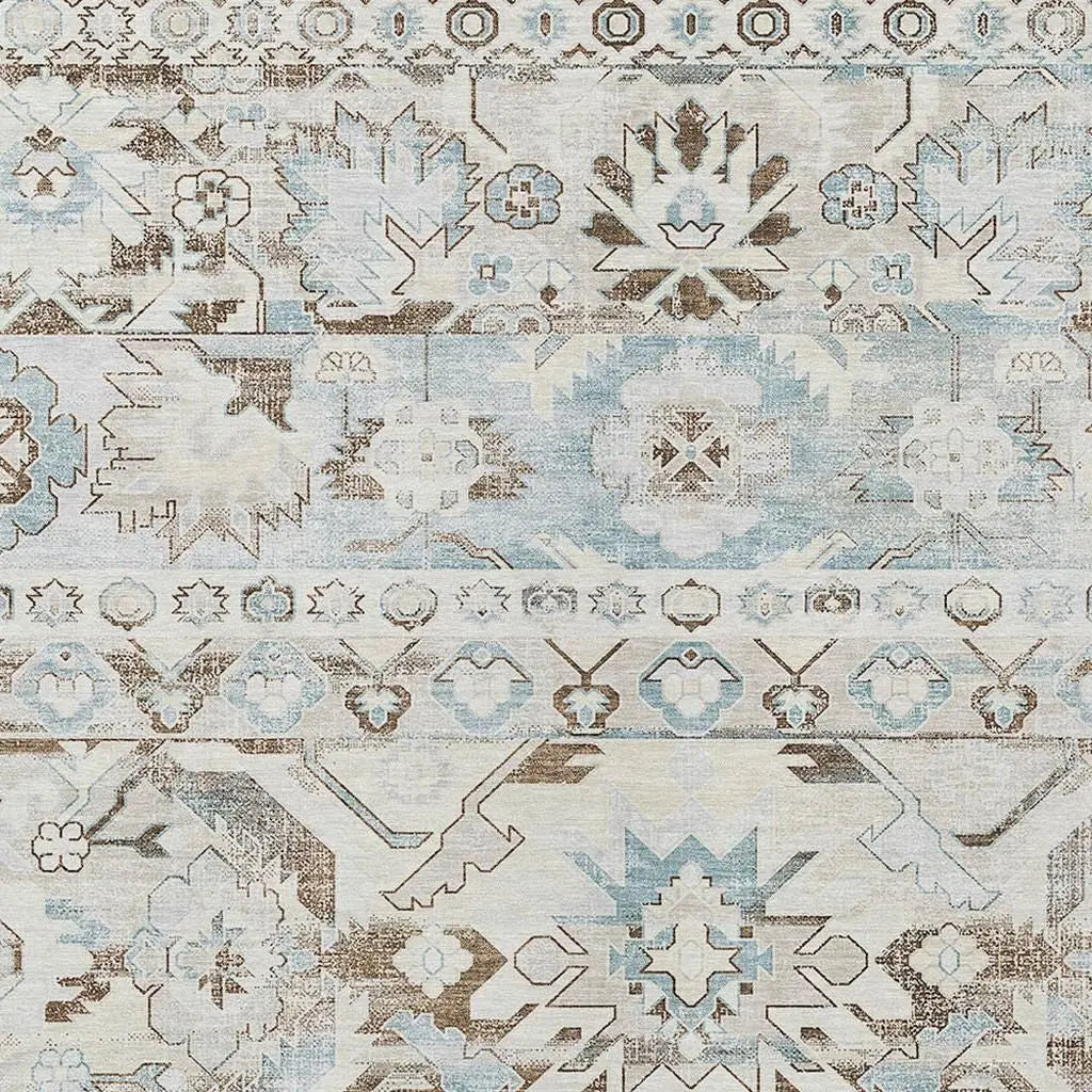 9' X 12' Ivory And Linen Cactus Washable Indoor Outdoor Area Rug Homeroots Outdoor