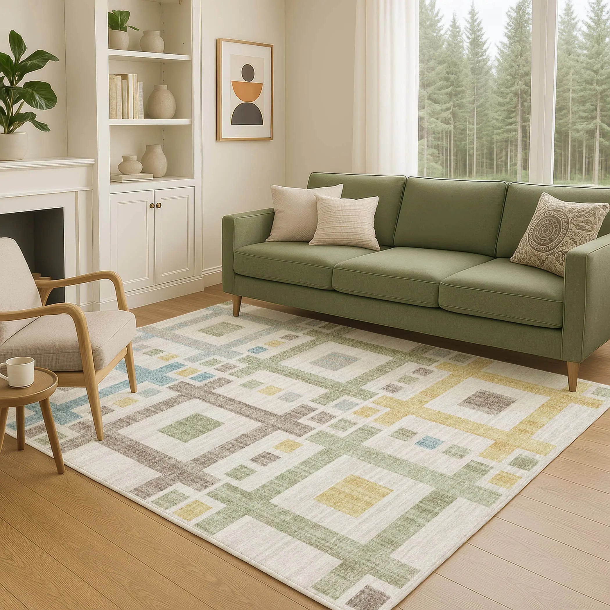 9' X 12' Ivory And Linen Geometric Washable Indoor Outdoor Area Rug Homeroots Outdoor