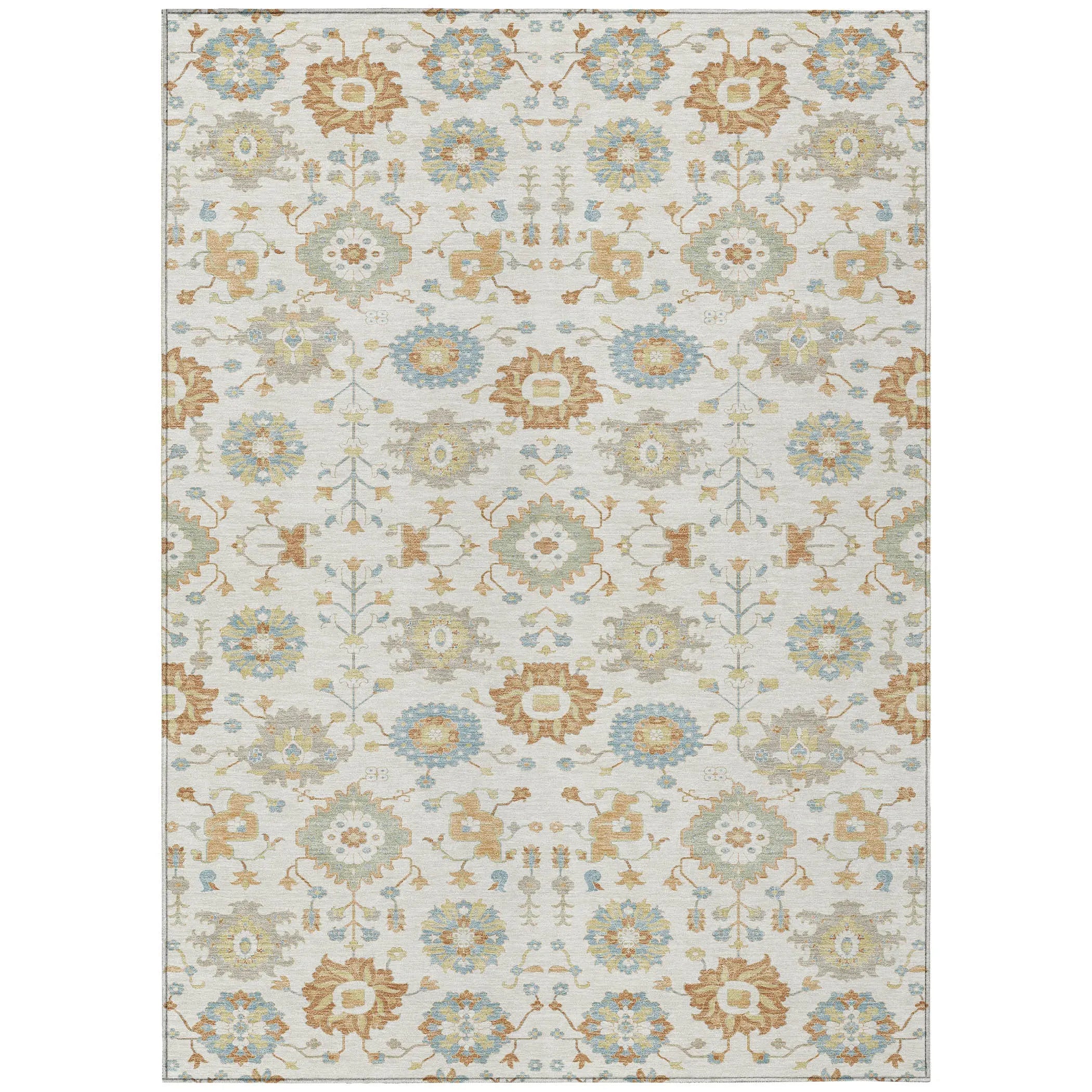9' X 12' Ivory And Linen Geometric Washable Indoor Outdoor Area Rug Homeroots Outdoor