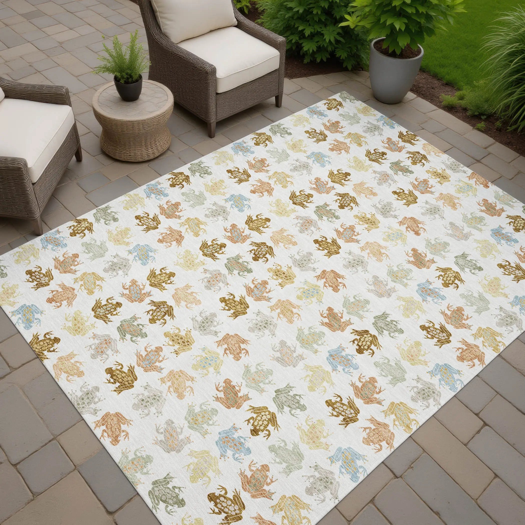 9' X 12' Ivory And Linen Geometric Washable Indoor Outdoor Area Rug Homeroots Outdoor