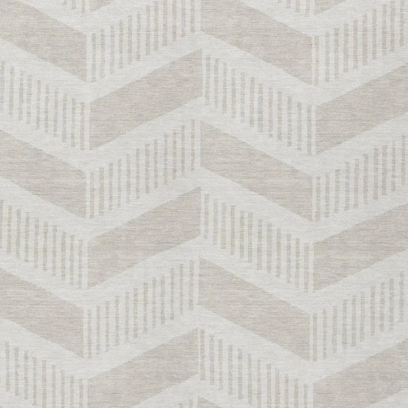 9' X 12' Ivory And Linen Geometric Washable Indoor Outdoor Area Rug Homeroots Outdoor