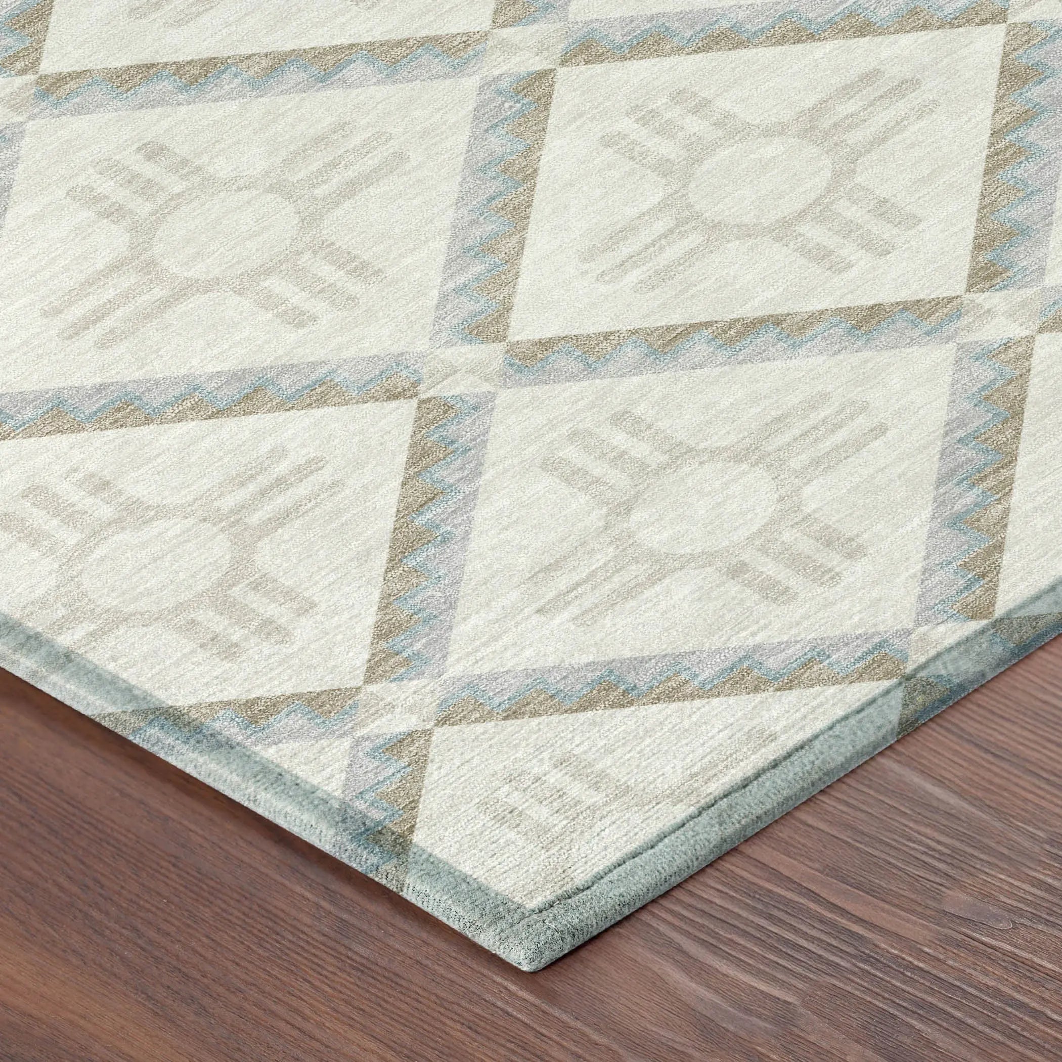 9' X 12' Ivory And Linen Geometric Washable Indoor Outdoor Area Rug Homeroots Outdoor