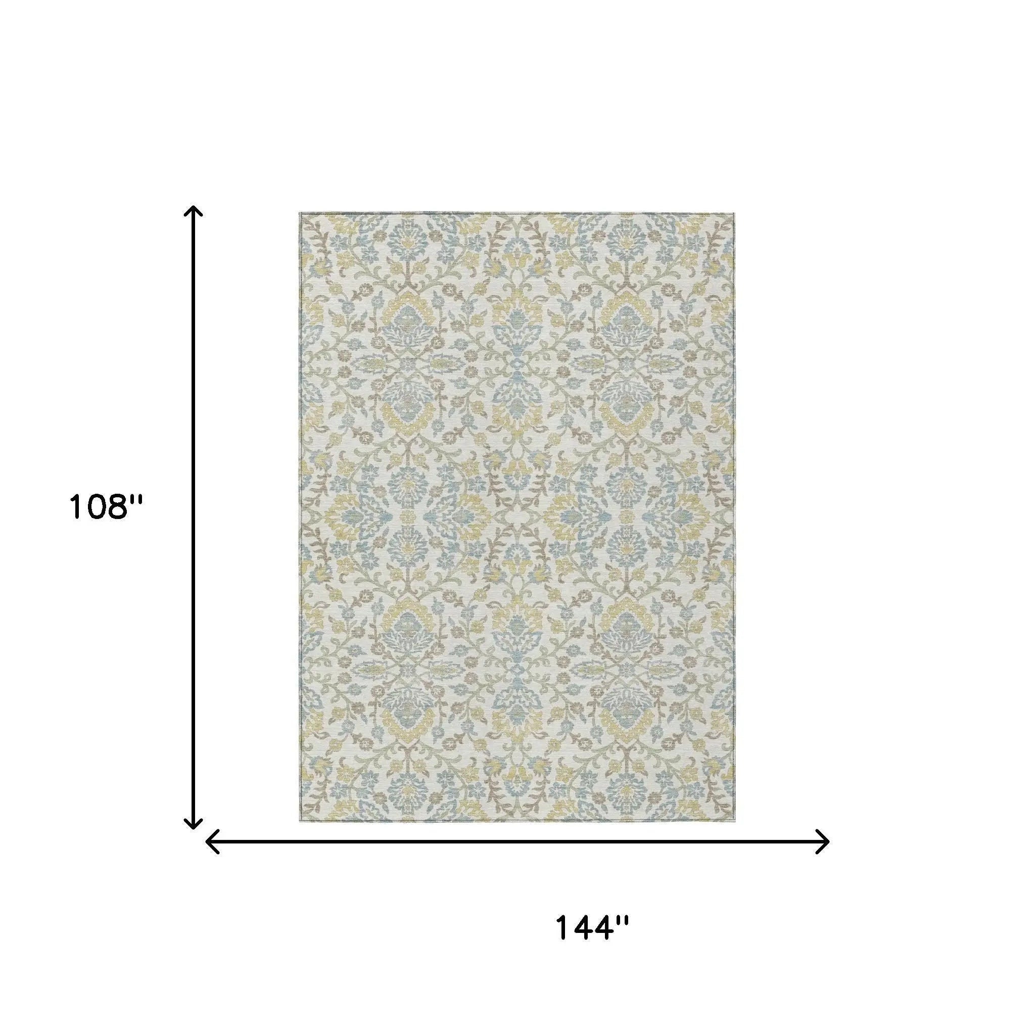 9' X 12' Ivory And Linen Geometric Washable Indoor Outdoor Area Rug Homeroots Outdoor