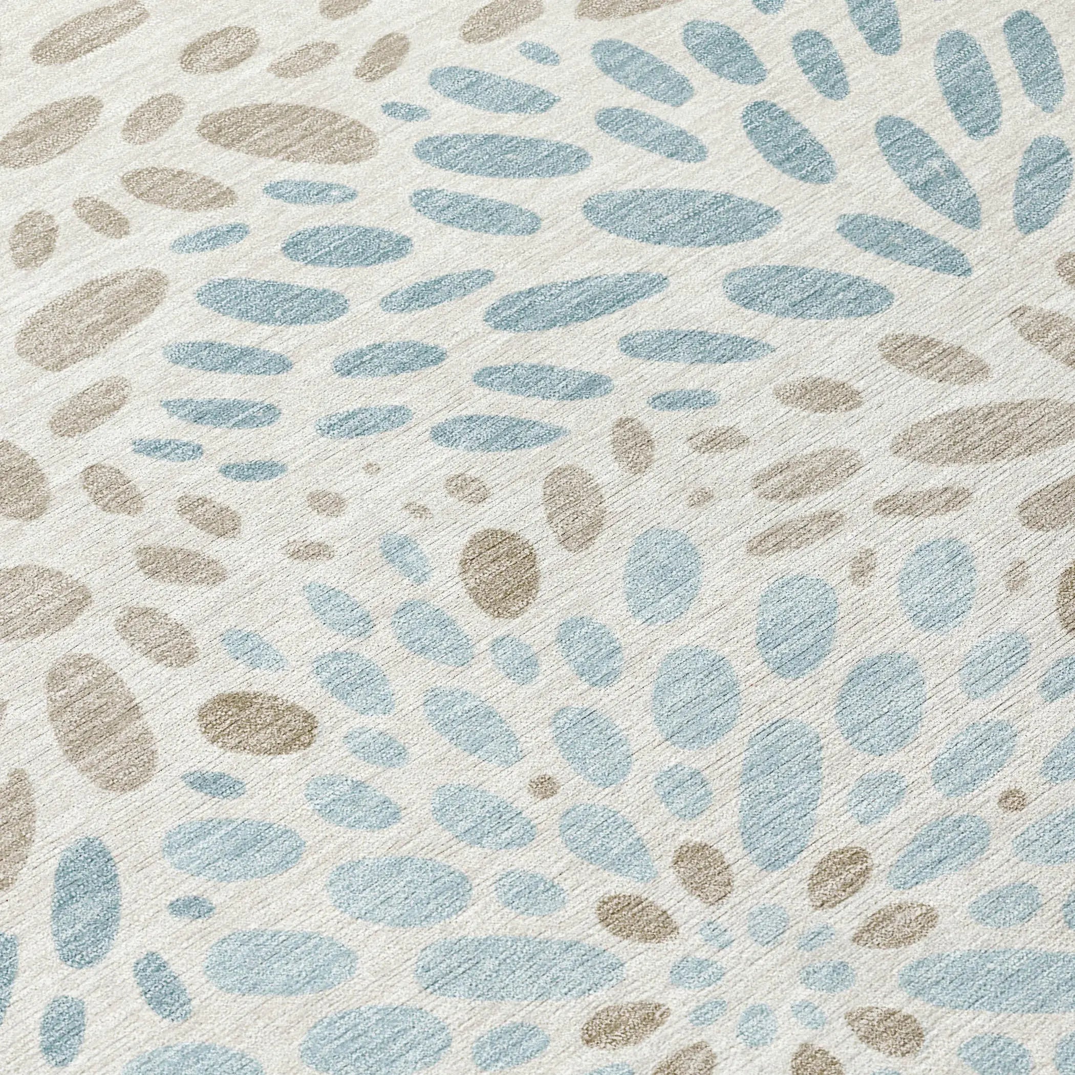 9' X 12' Ivory And Pearl Abstract Washable Indoor Outdoor Area Rug Homeroots Outdoor