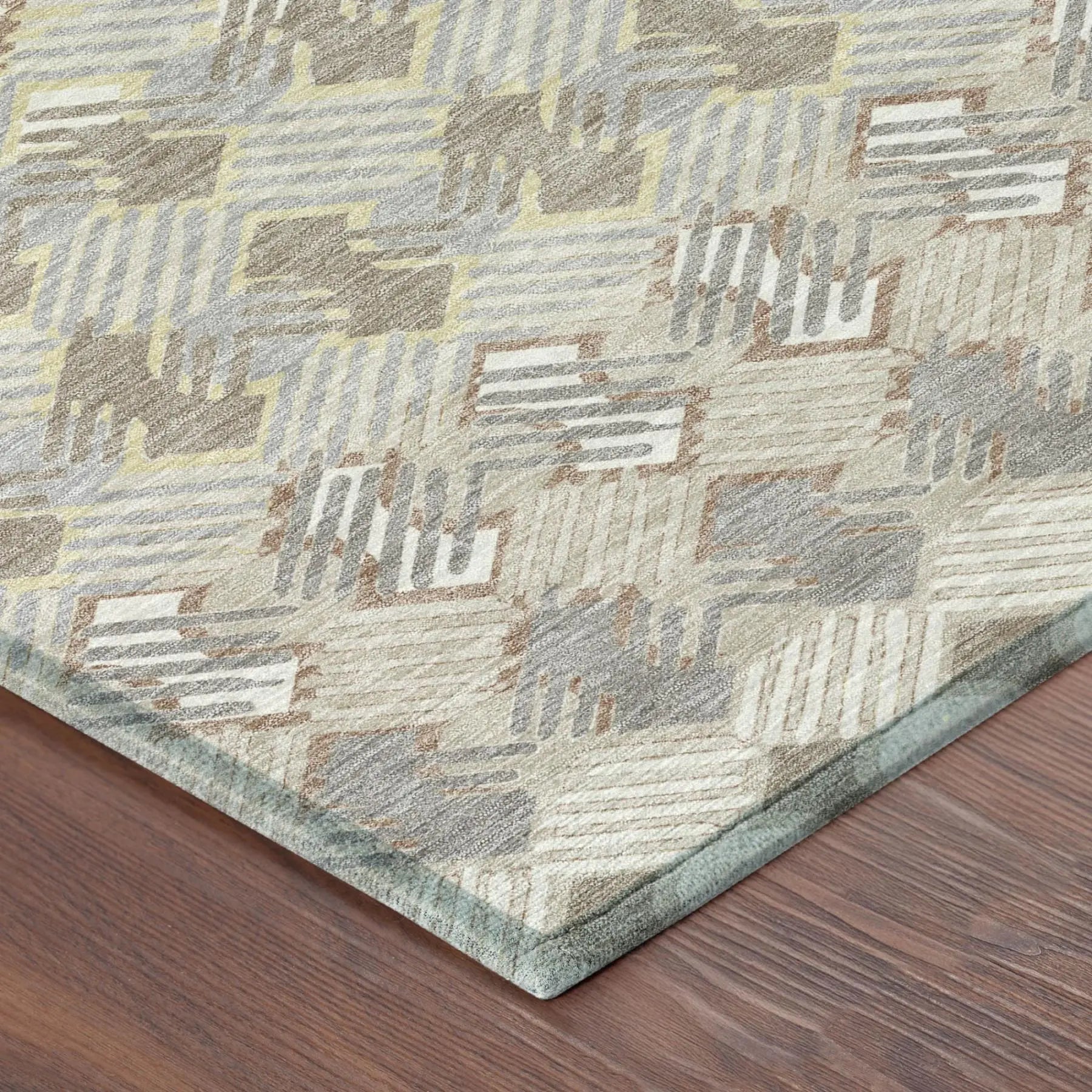 9' X 12' Ivory And Pewter Striped Washable Indoor Outdoor Area Rug Homeroots Outdoor