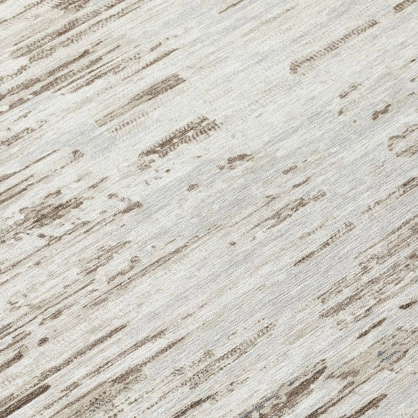 9' X 12' Ivory And Silver Abstract Washable Indoor Outdoor Area Rug Homeroots Outdoor