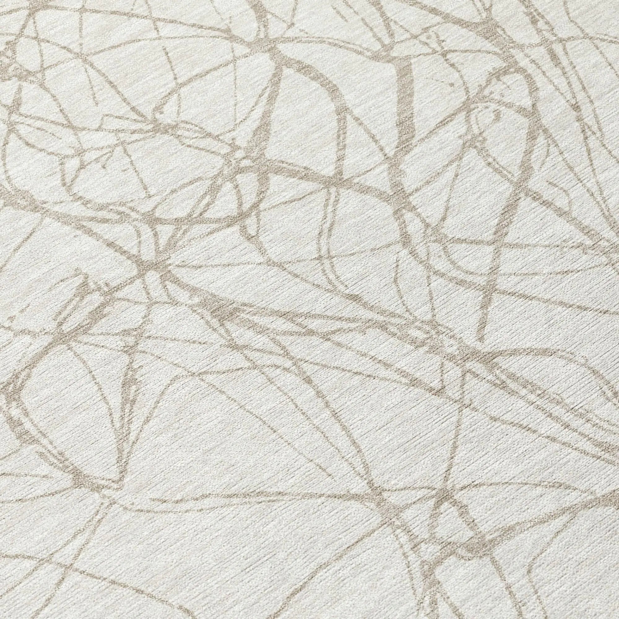 9' X 12' Ivory And Silver Abstract Washable Indoor Outdoor Area Rug Homeroots Outdoor