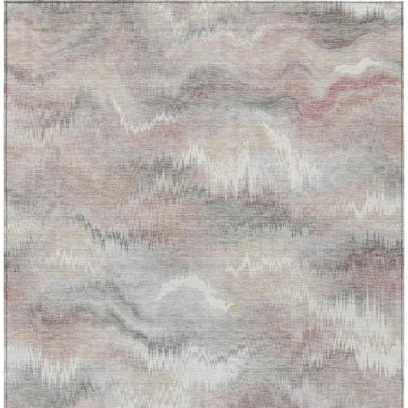 9' X 12' Ivory And Silver Abstract Washable Indoor Outdoor Area Rug Homeroots Outdoor