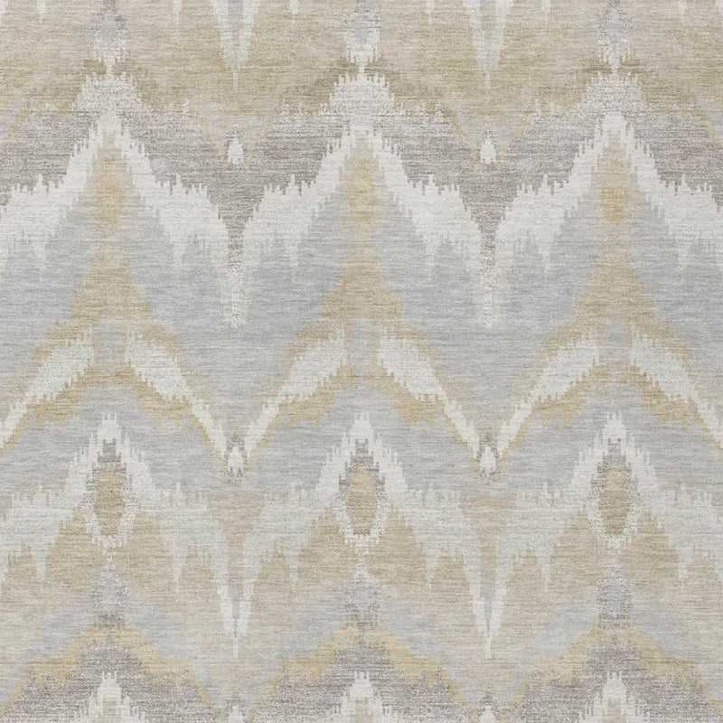 9' X 12' Ivory And Silver Abstract Washable Indoor Outdoor Area Rug Homeroots Outdoor