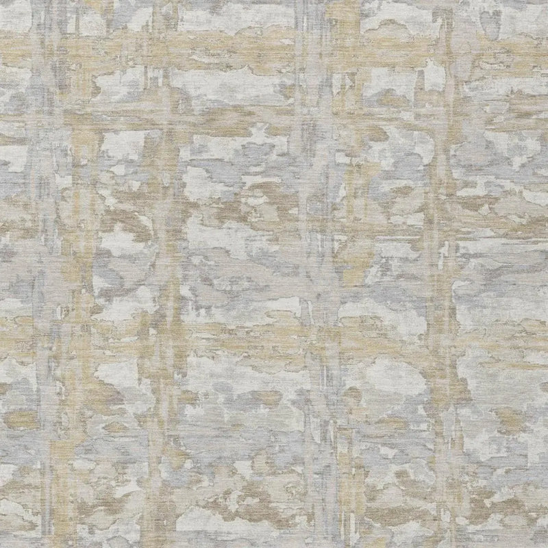 9' X 12' Ivory And Silver Abstract Washable Indoor Outdoor Area Rug Homeroots Outdoor