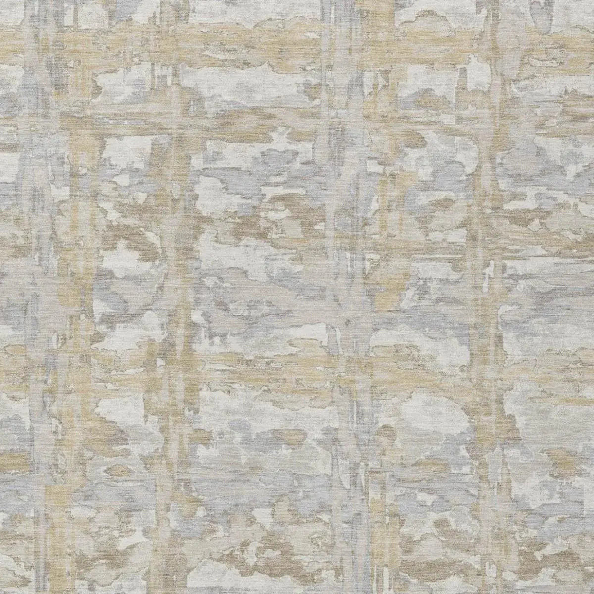 9' X 12' Ivory And Silver Abstract Washable Indoor Outdoor Area Rug Homeroots Outdoor