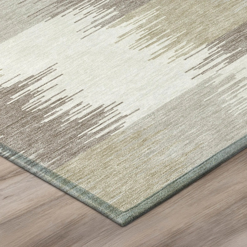 9' X 12' Ivory And Silver Geometric Washable Indoor Outdoor Area Rug Homeroots Outdoor