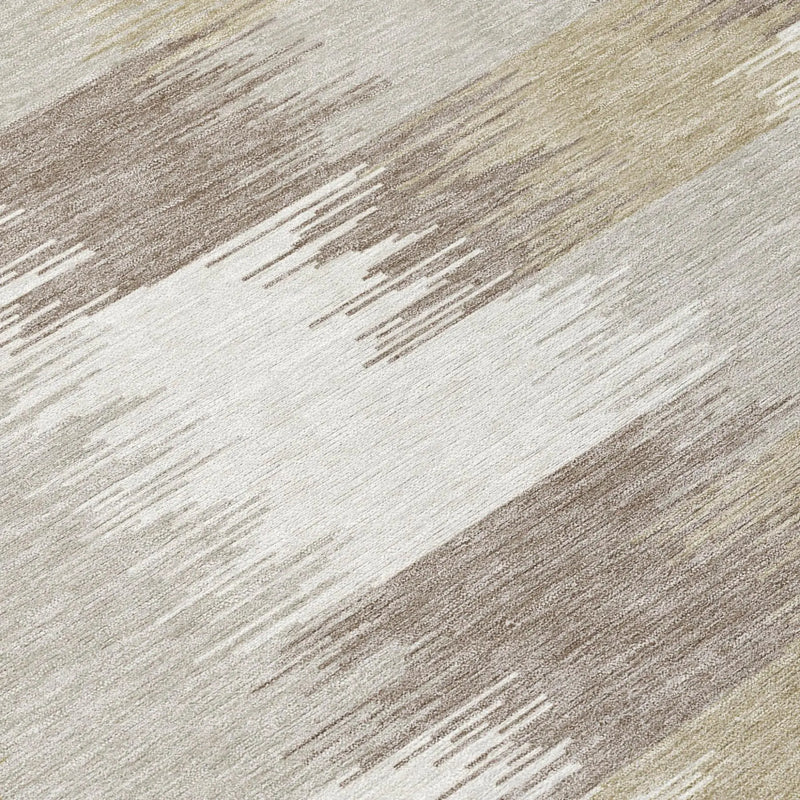9' X 12' Ivory And Silver Geometric Washable Indoor Outdoor Area Rug Homeroots Outdoor