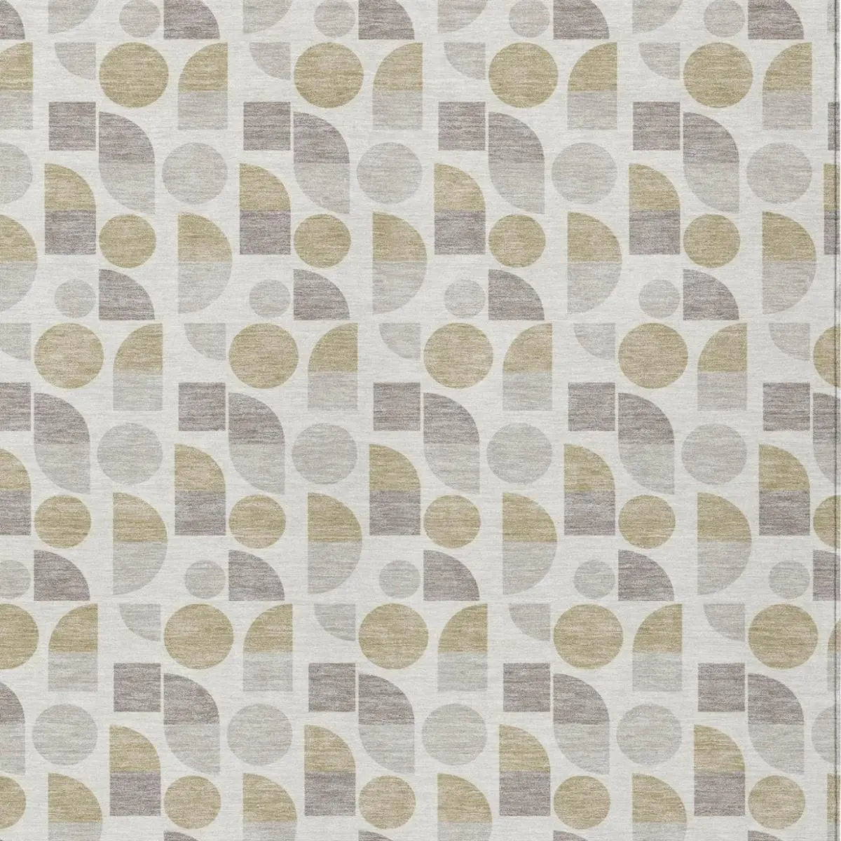 9' X 12' Ivory And Silver Geometric Washable Indoor Outdoor Area Rug Homeroots Outdoor