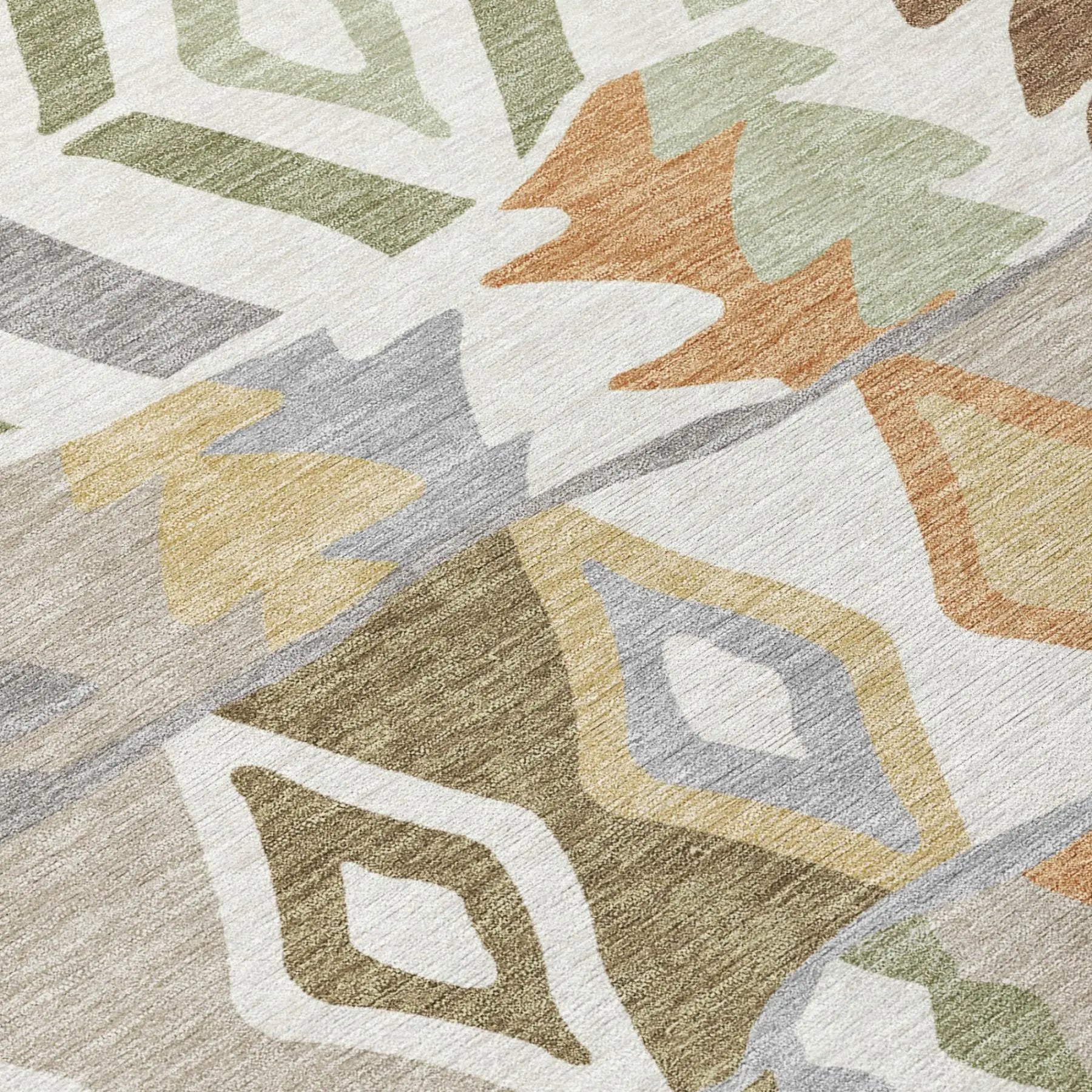 9' X 12' Ivory And Silver Geometric Washable Indoor Outdoor Area Rug Homeroots Outdoor