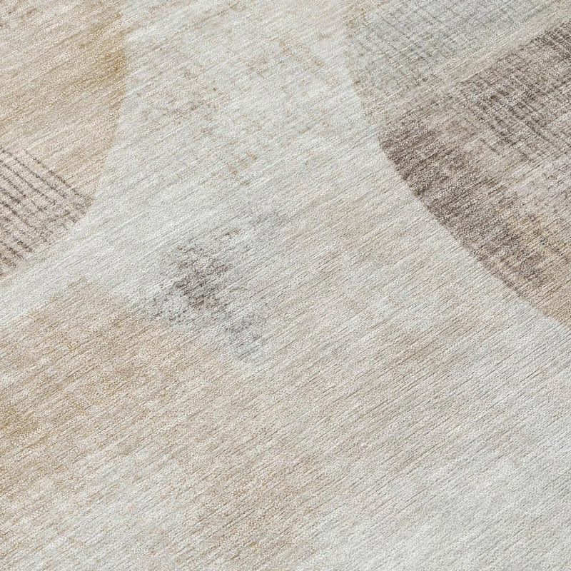 9' X 12' Ivory And Silver Geometric Washable Indoor Outdoor Area Rug Homeroots Outdoor
