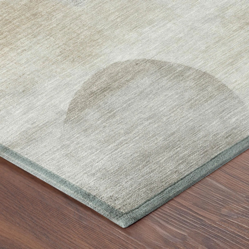 9' X 12' Ivory And Silver Geometric Washable Indoor Outdoor Area Rug Homeroots Outdoor