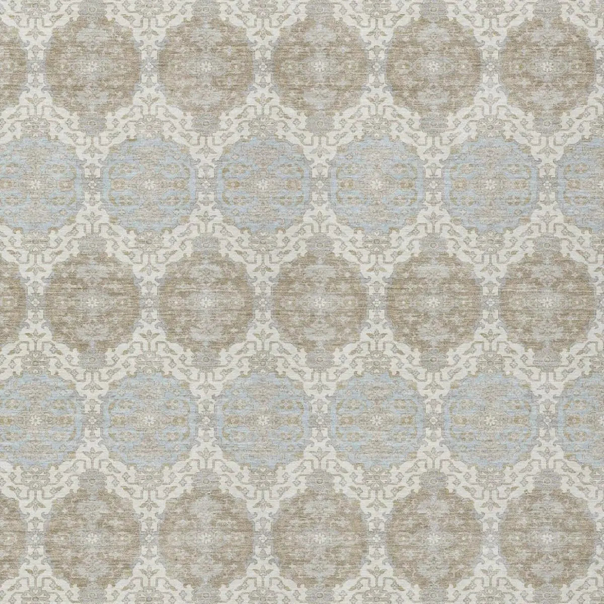 9' X 12' Ivory And Silver Striped Washable Indoor Outdoor Area Rug Homeroots Outdoor