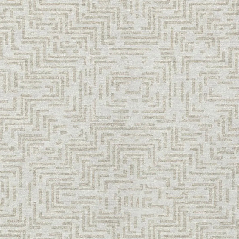 9' X 12' Ivory And Sky Blue Geometric Washable Indoor Outdoor Area Rug Homeroots Outdoor