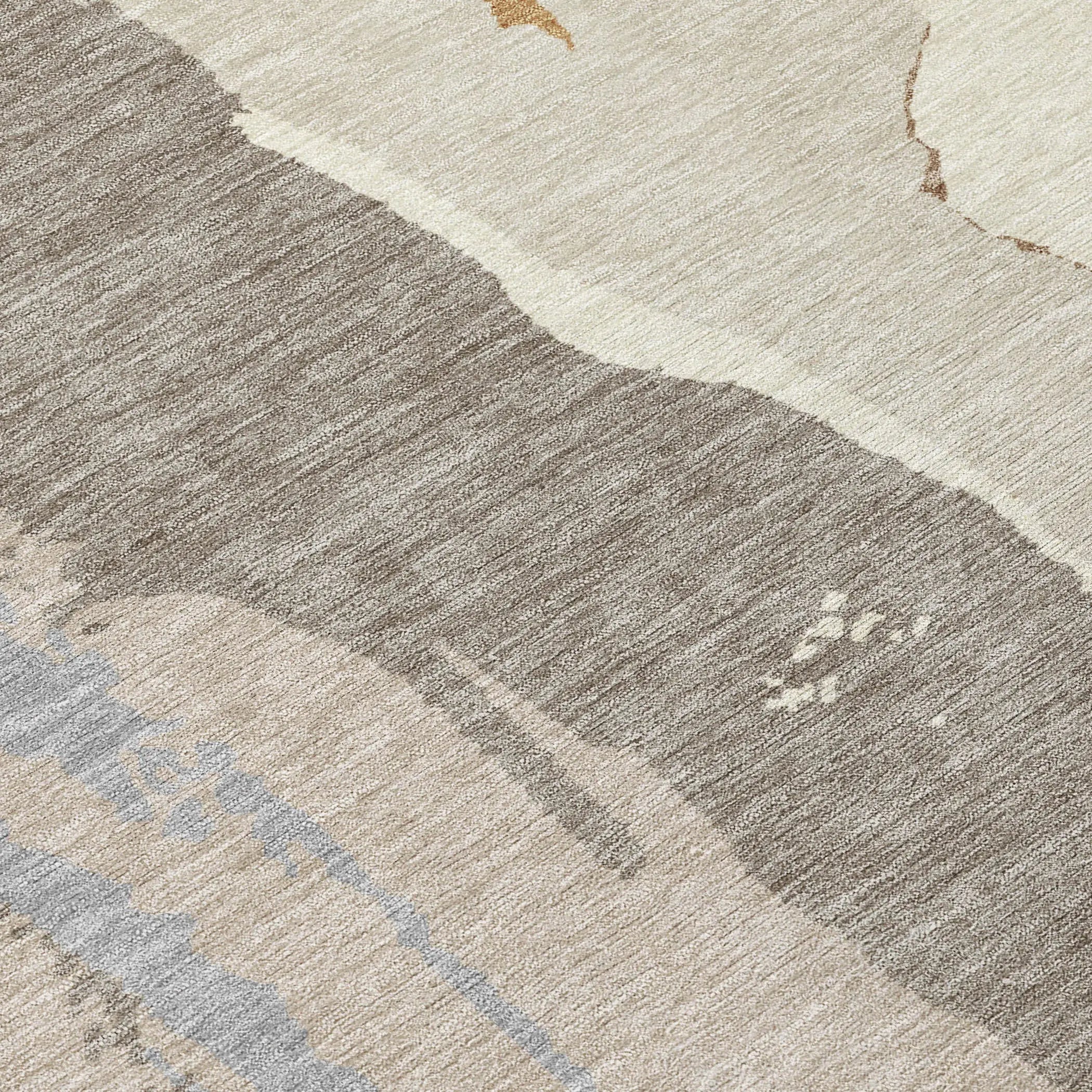 9' X 12' Ivory And Taupe Abstract Washable Indoor Outdoor Area Rug Homeroots Outdoor