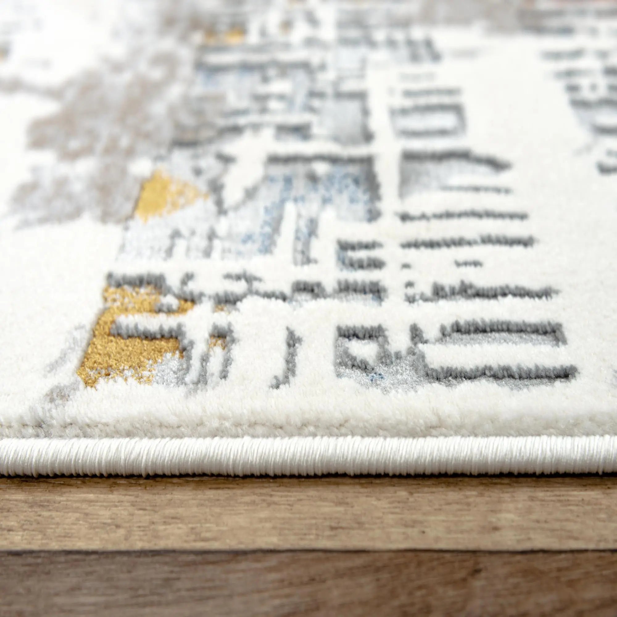 9' X 12' Ivory Blue Orange Red And Gray Abstract Area Rug Homeroots Home Decor