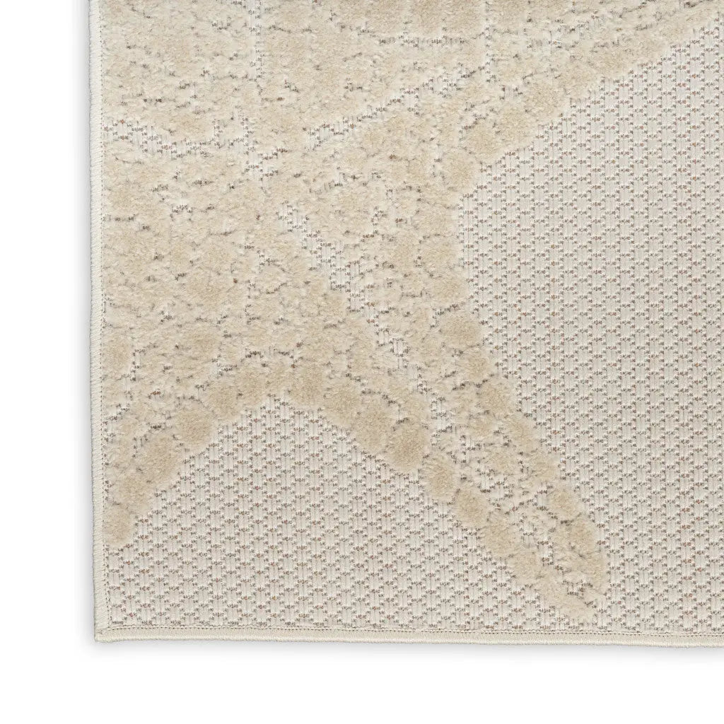 9' X 12' Ivory Blue Yellow Orange And Green Starfish Indoor Outdoor Area Rug Homeroots Outdoor