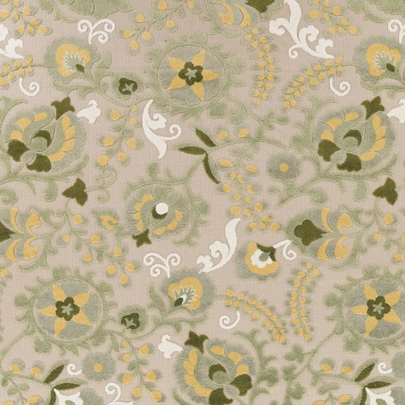 9' X 12' Ivory Green And Yellow Floral Indoor Outdoor Area Rug Homeroots Outdoor