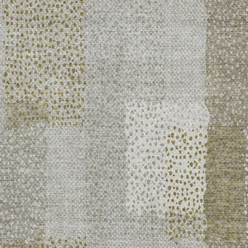 9' X 12' Khaki And Brown Abstract Washable Indoor Outdoor Area Rug Homeroots Outdoor