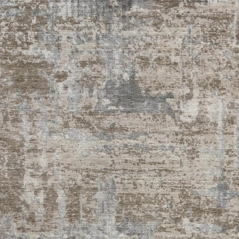 9' X 12' Khaki And Brown Abstract Washable Indoor Outdoor Area Rug Homeroots Outdoor