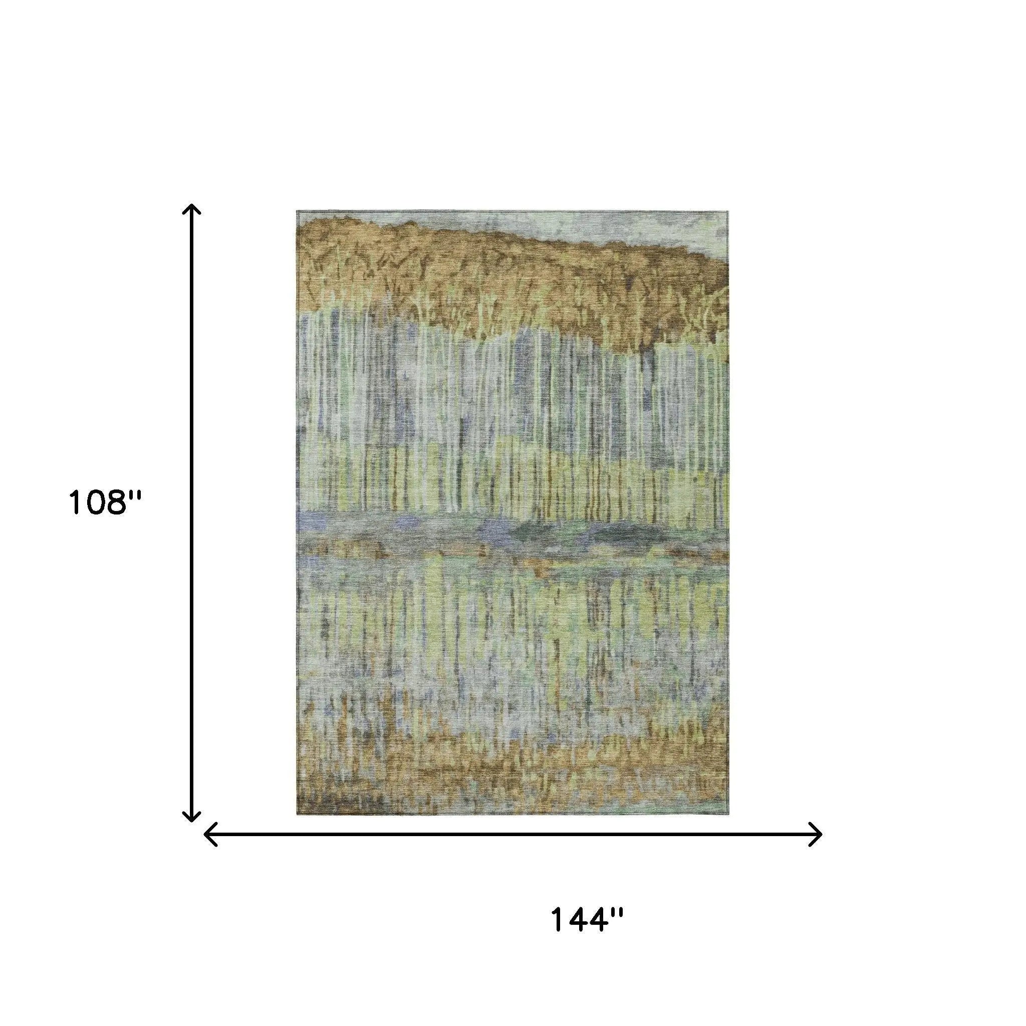 9' X 12' Khaki And Taupe Abstract Washable Indoor Outdoor Area Rug Homeroots Outdoor