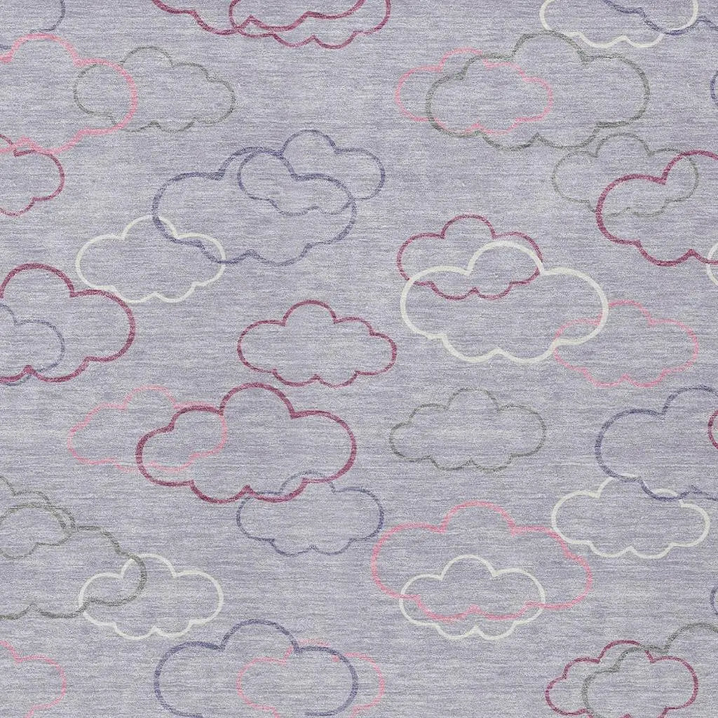 9' X 12' Lavender And Ivory Abstract Washable Indoor Outdoor Area Rug Homeroots Outdoor
