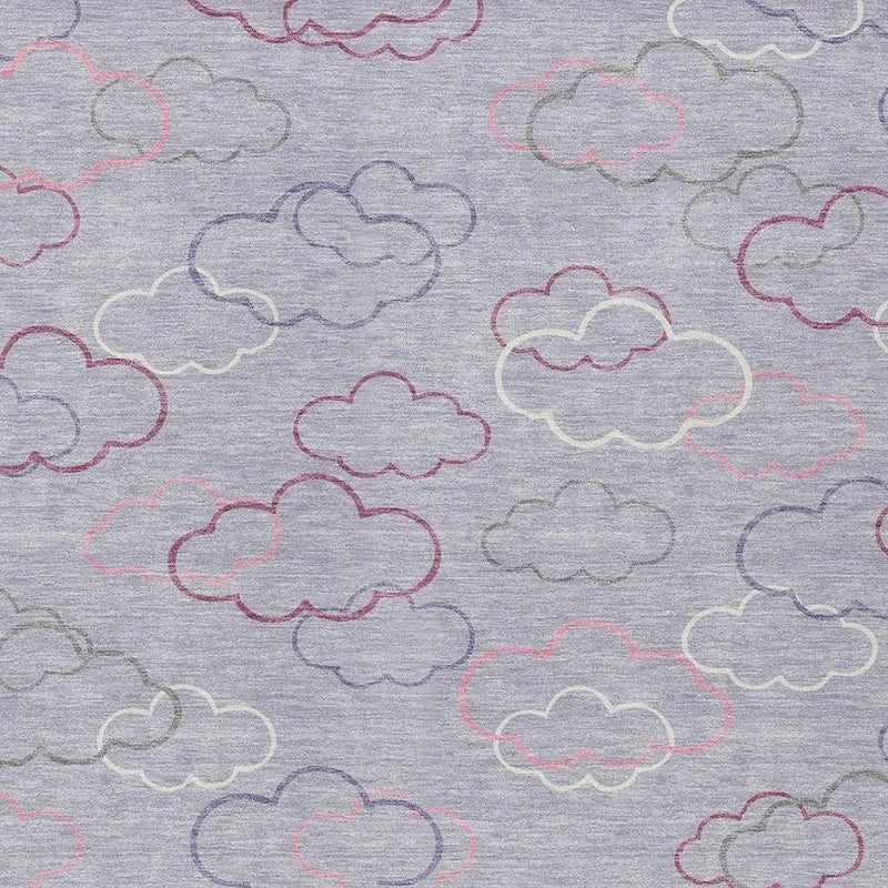9' X 12' Lavender And Ivory Abstract Washable Indoor Outdoor Area Rug Homeroots Outdoor