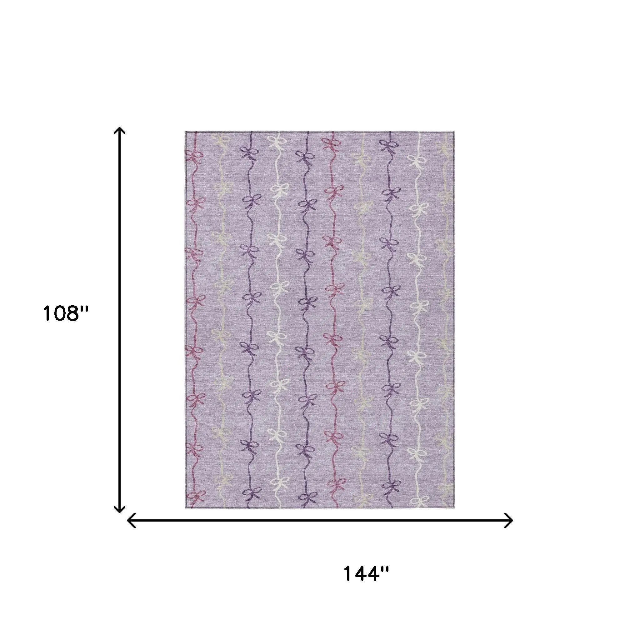 9' X 12' Lavender And Mauve Southwestern Washable Indoor Outdoor Area Rug Homeroots Outdoor