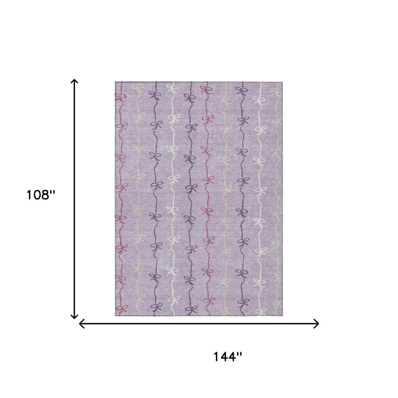 9' X 12' Lavender And Mauve Southwestern Washable Indoor Outdoor Area Rug Homeroots Outdoor
