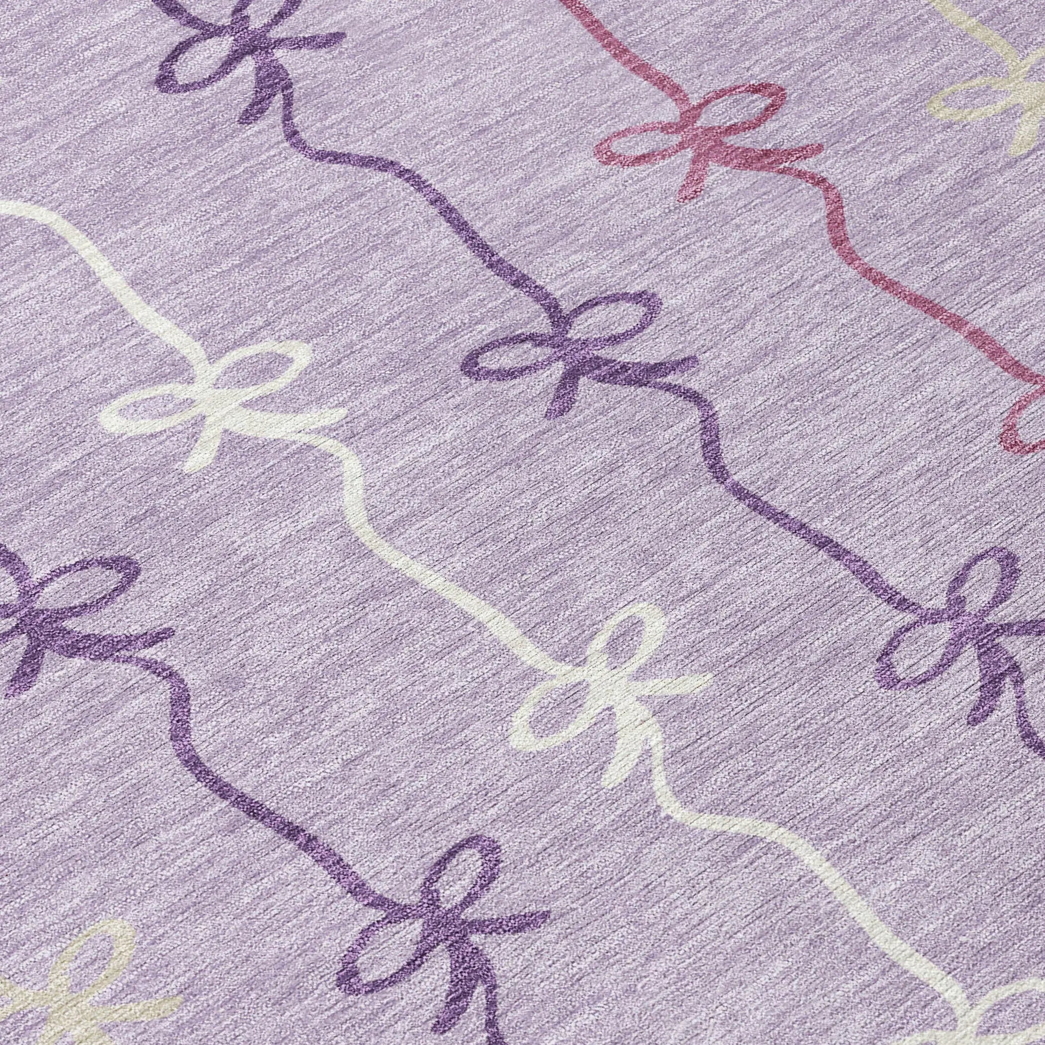 9' X 12' Lavender And Mauve Southwestern Washable Indoor Outdoor Area Rug Homeroots Outdoor