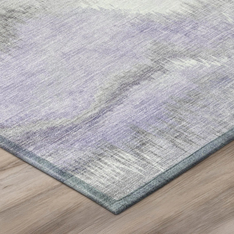9' X 12' Lavender And Purple Abstract Washable Indoor Outdoor Area Rug Homeroots Outdoor