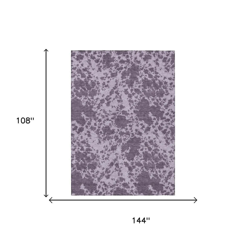 9' X 12' Lavender And Purple Abstract Washable Indoor Outdoor Area Rug Homeroots Outdoor