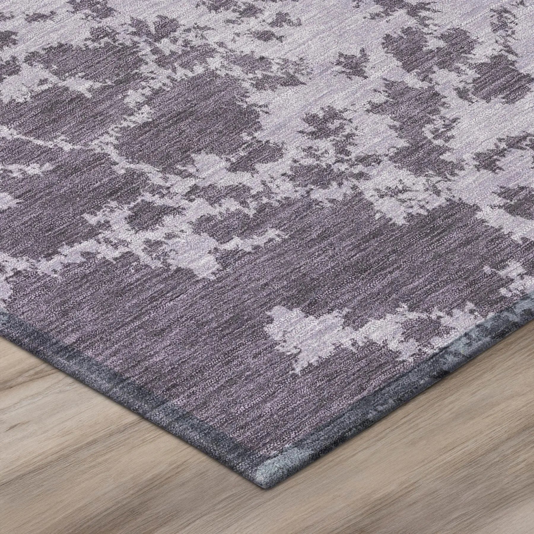 9' X 12' Lavender And Purple Abstract Washable Indoor Outdoor Area Rug Homeroots Outdoor