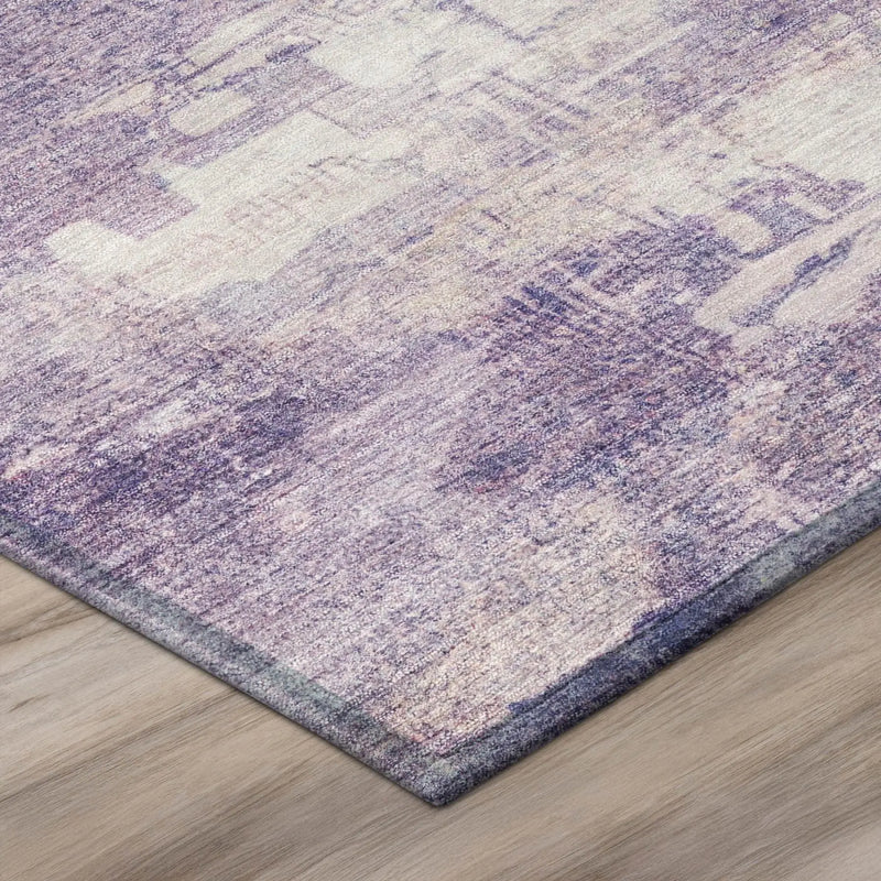 9' X 12' Lavender And Purple Abstract Washable Indoor Outdoor Area Rug Homeroots Outdoor