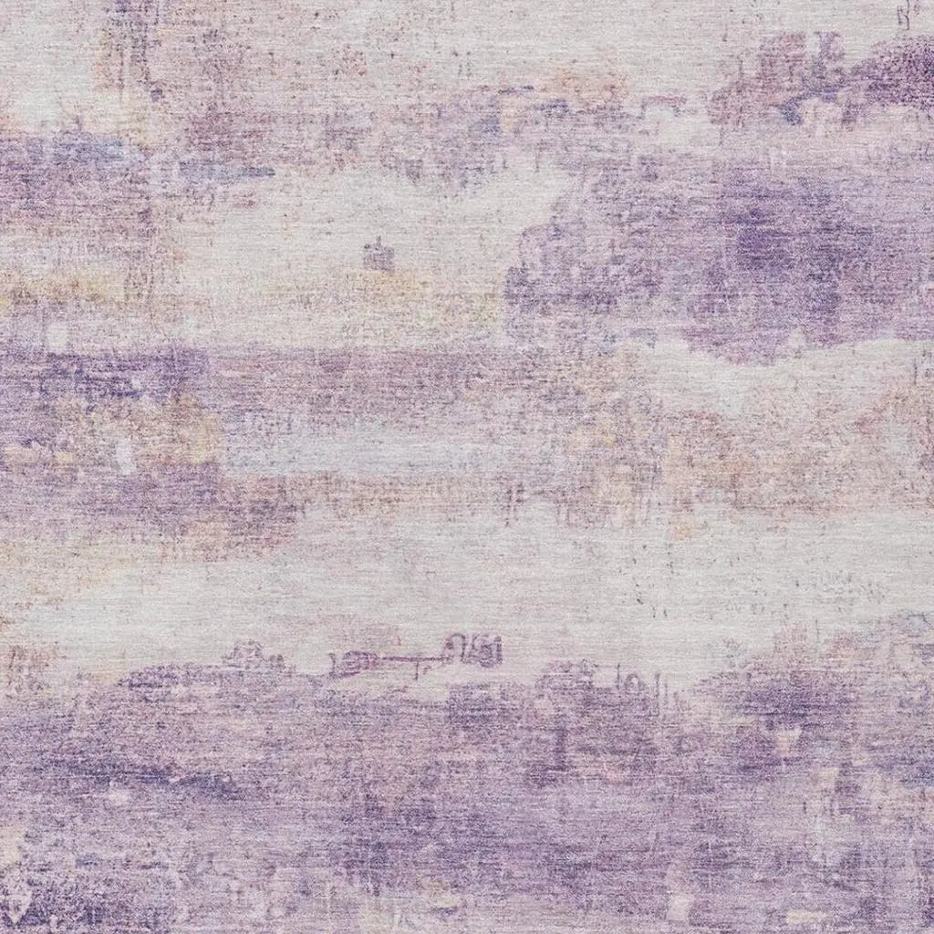 9' X 12' Lavender And Purple Abstract Washable Indoor Outdoor Area Rug Homeroots Outdoor