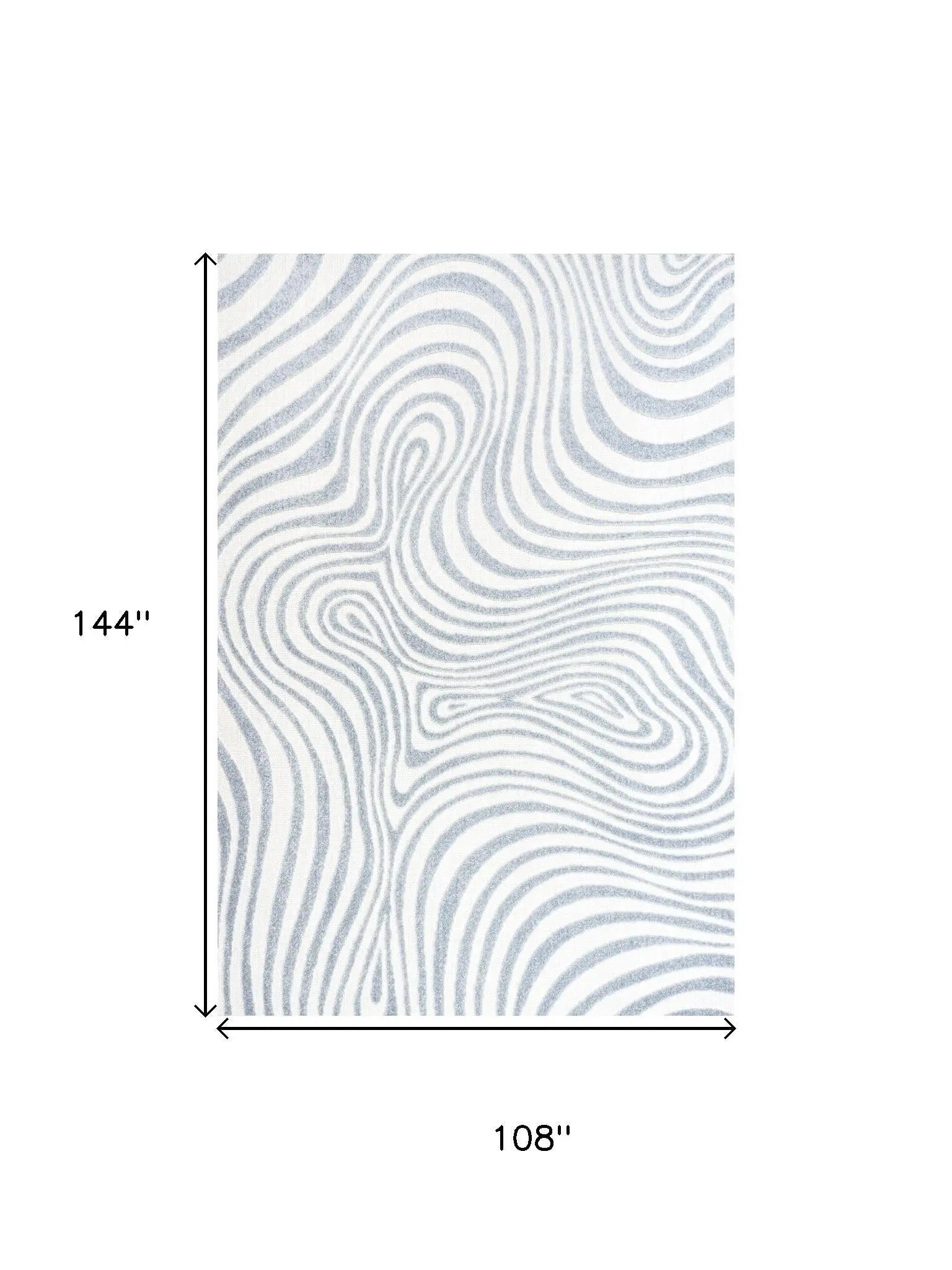 9' X 12' Light Blue And Ivory Abstract Indoor Outdoor Area Rug Homeroots Outdoor