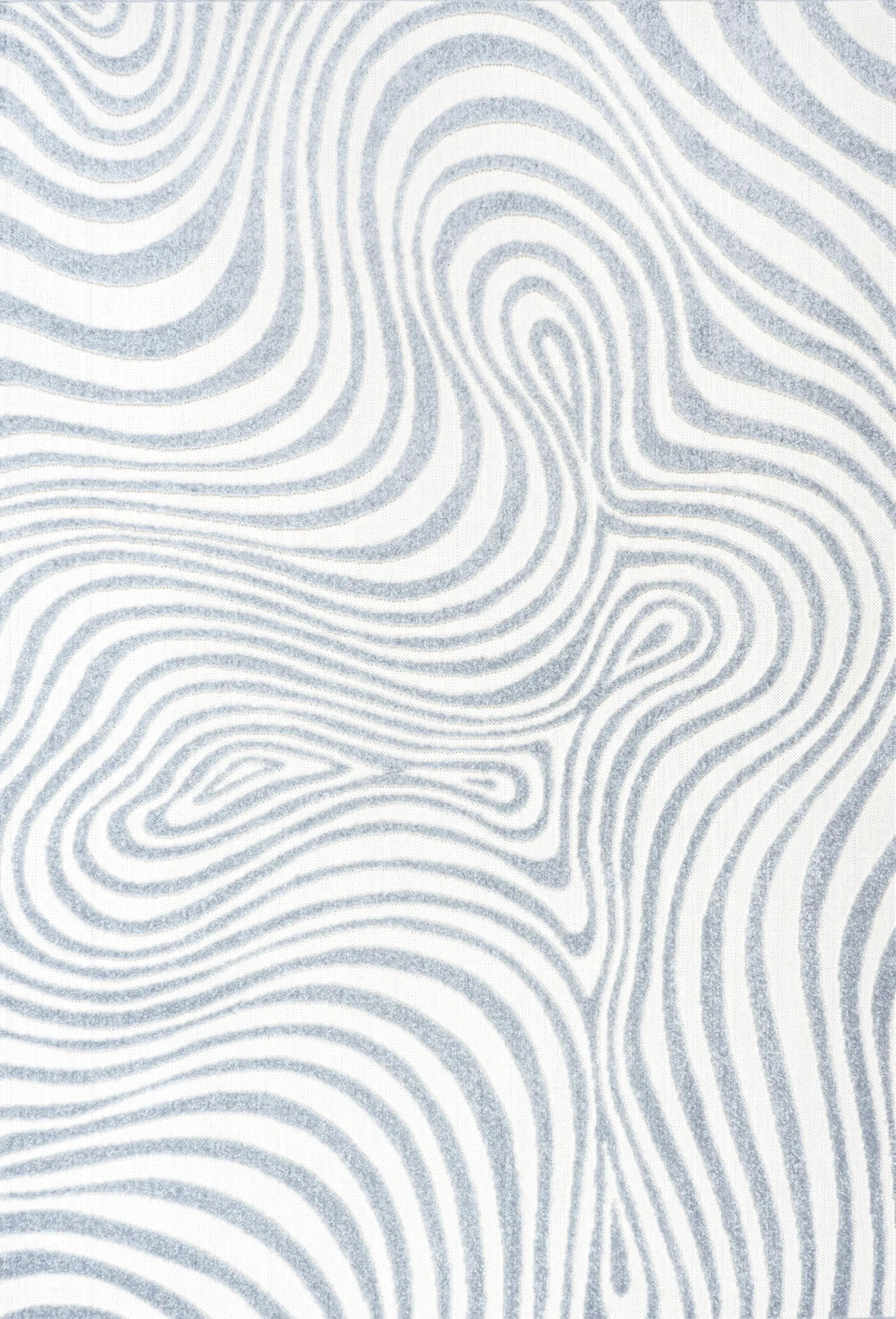 9' X 12' Light Blue And Ivory Abstract Indoor Outdoor Area Rug Homeroots Outdoor