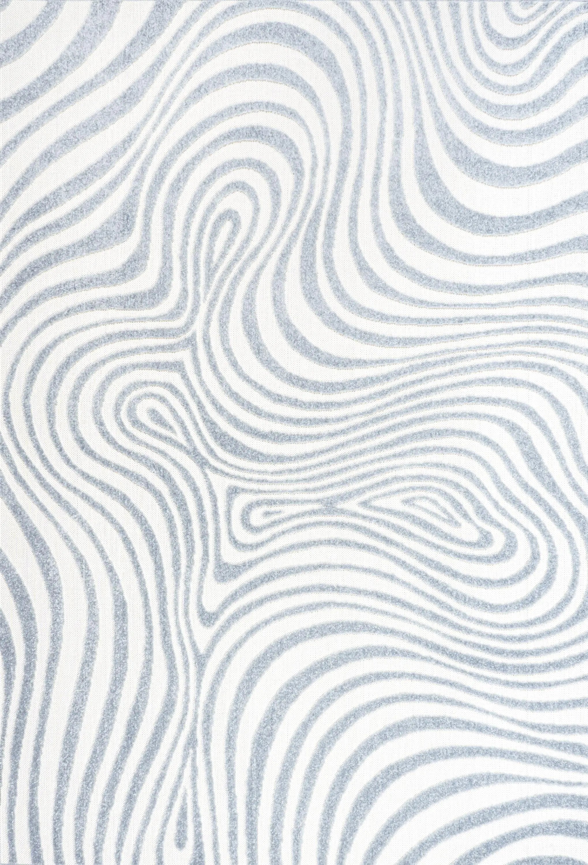 9' X 12' Light Blue And Ivory Abstract Indoor Outdoor Area Rug Homeroots Outdoor