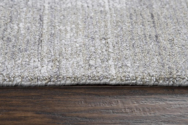 9' X 12' Light Gray Beige And Ivory Wool Hand Loomed Area Rug Homeroots Home Decor