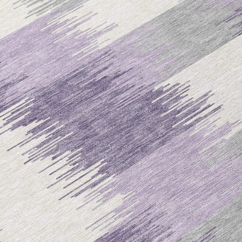 9' X 12' Lilac And Purple Geometric Washable Indoor Outdoor Area Rug Homeroots Outdoor