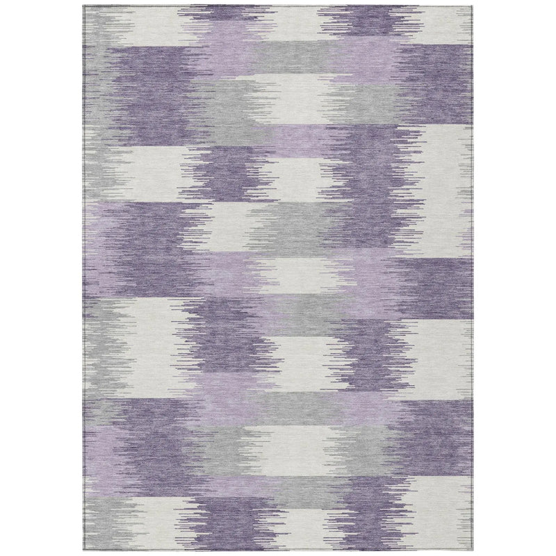 9' X 12' Lilac And Purple Geometric Washable Indoor Outdoor Area Rug Homeroots Outdoor